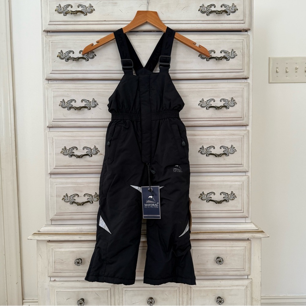 Mayoral Toddler Black Snowsuit Waterproof Snowbib